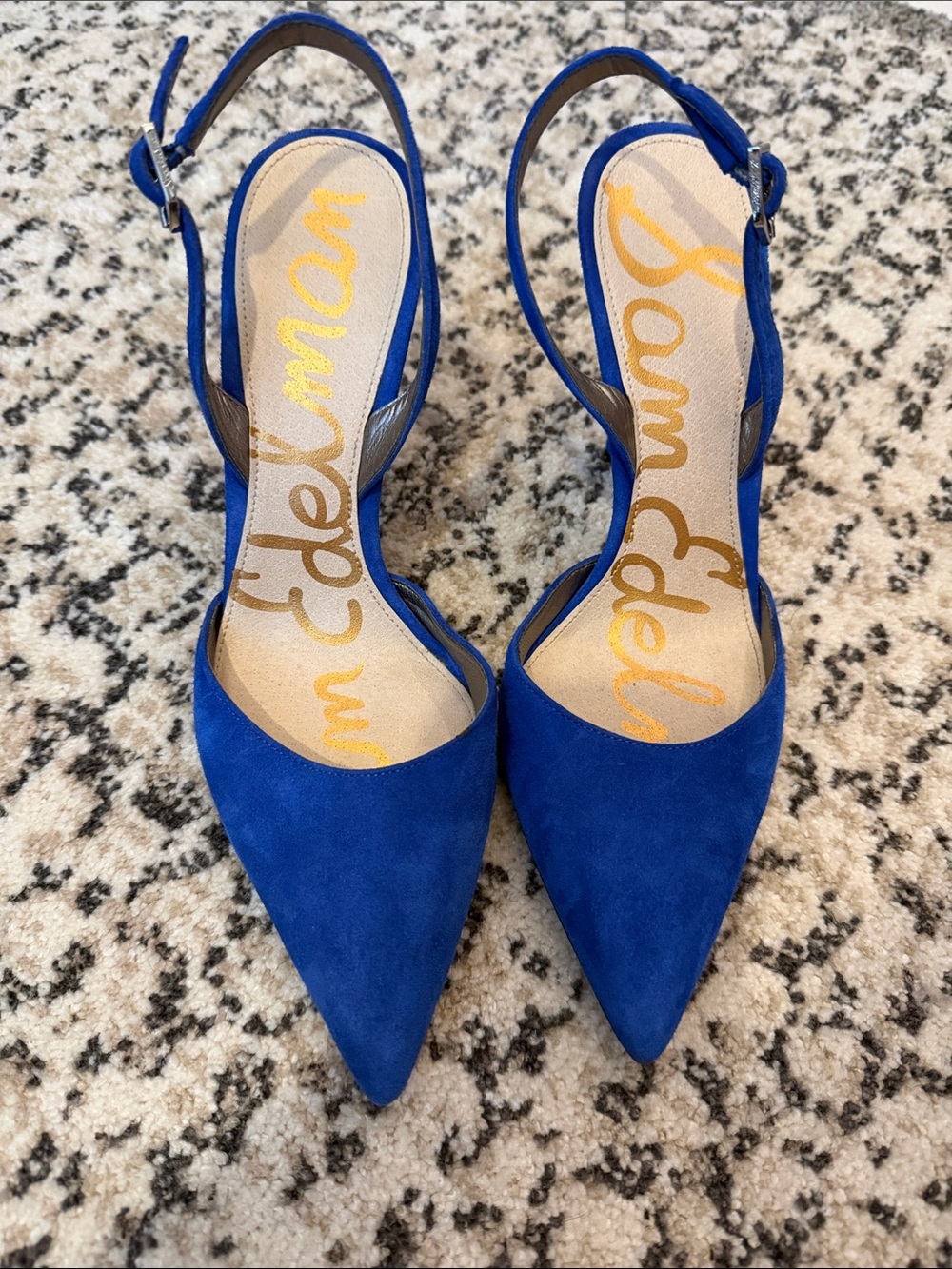 Sam Edelman Cobalt Blue Pointed Slingback Pumps